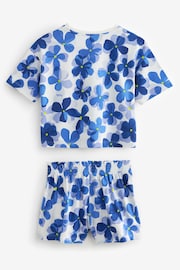 Blue Floral/ Stripe Short Pyjamas 3 Pack (9mths-16yrs) - Image 8 of 12