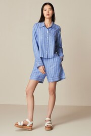 Blue/White Linen Striped Shirt - Image 2 of 7