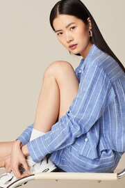 Blue/White Linen Striped Shirt - Image 3 of 7
