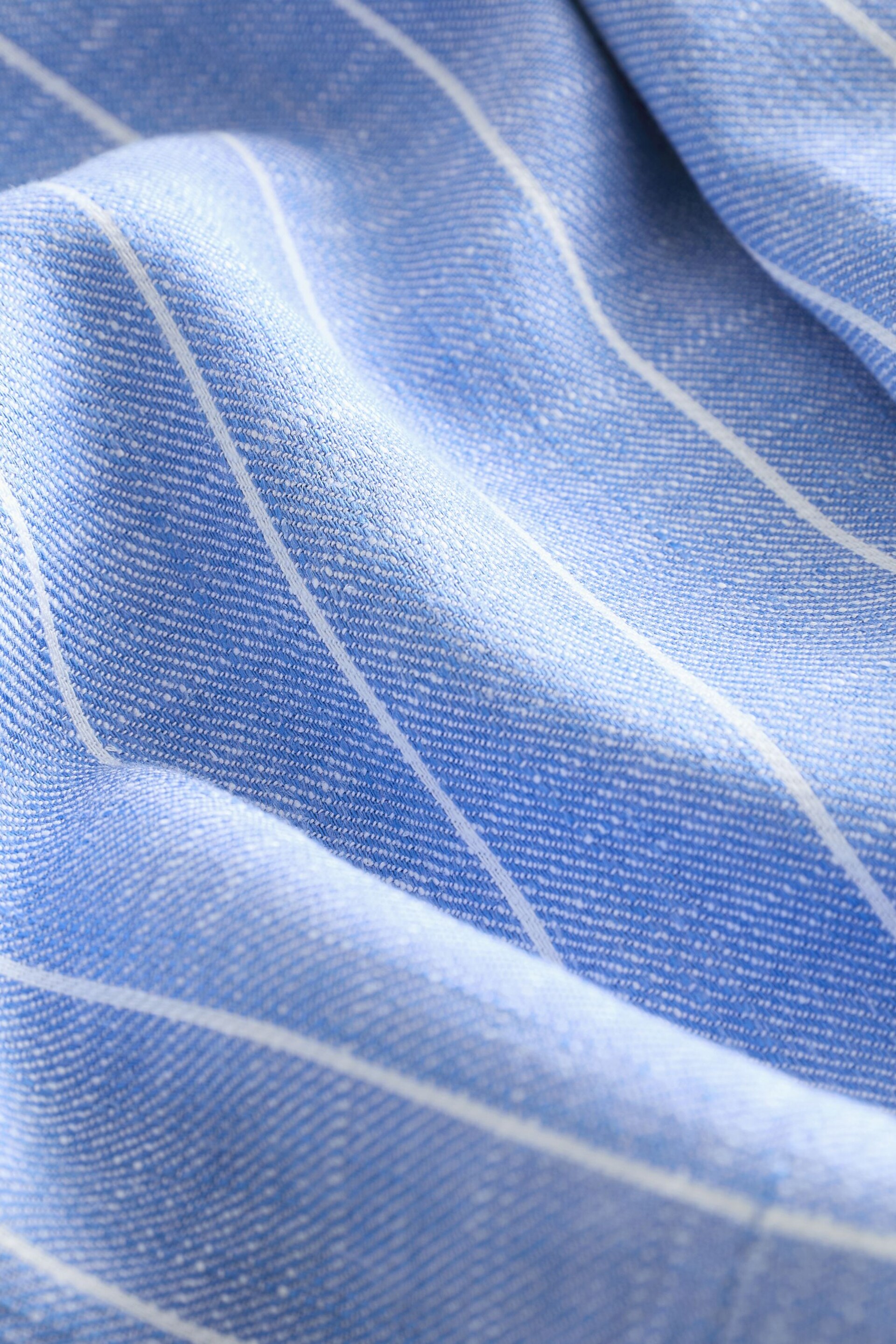 Blue/White Linen Striped Shirt - Image 7 of 7