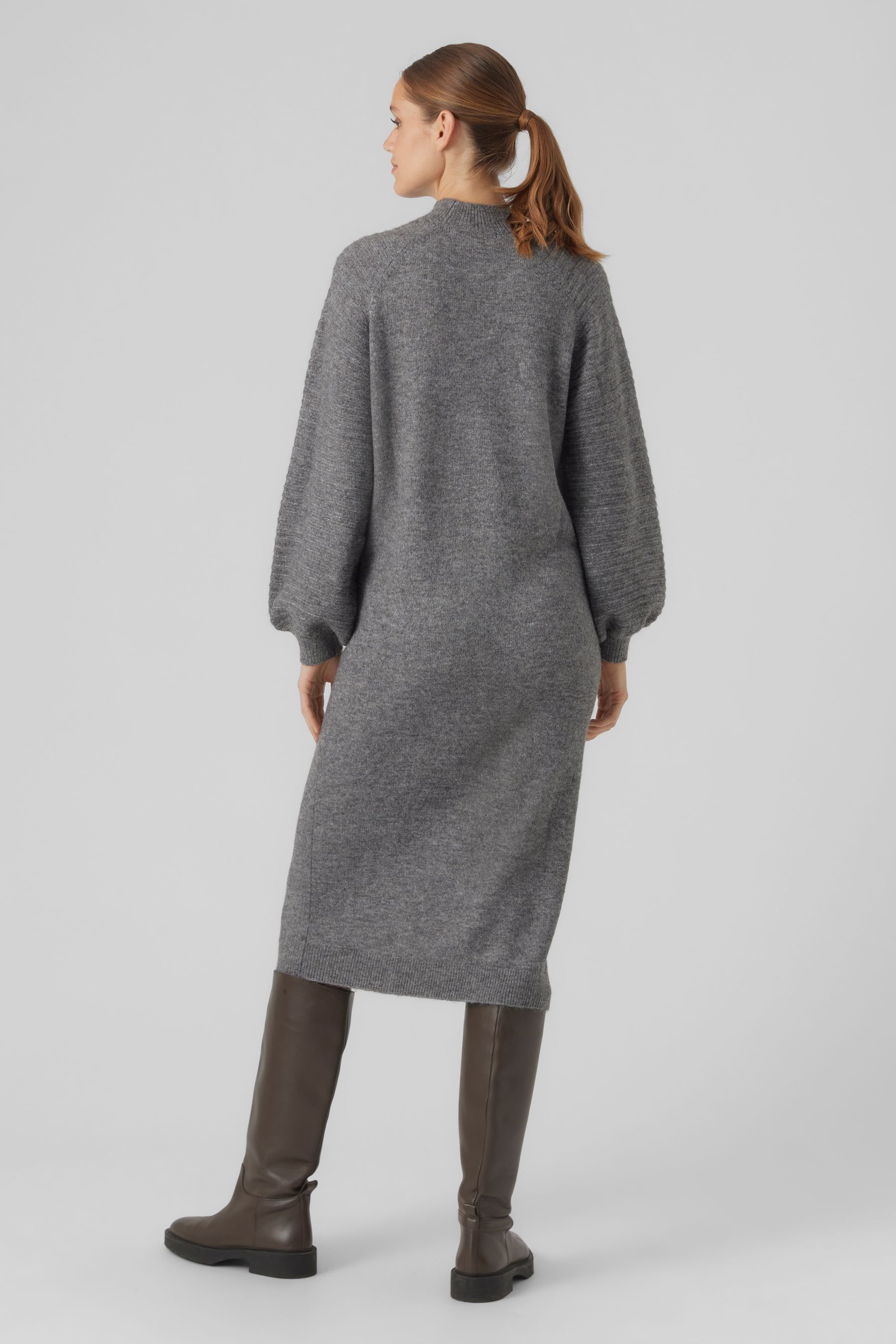 Buy VERO MODA Grey Cable Knit Sleeves Maxi Jumper Dress from Next Luxembourg