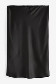 Black Satin Midi Skirt - Image 4 of 5