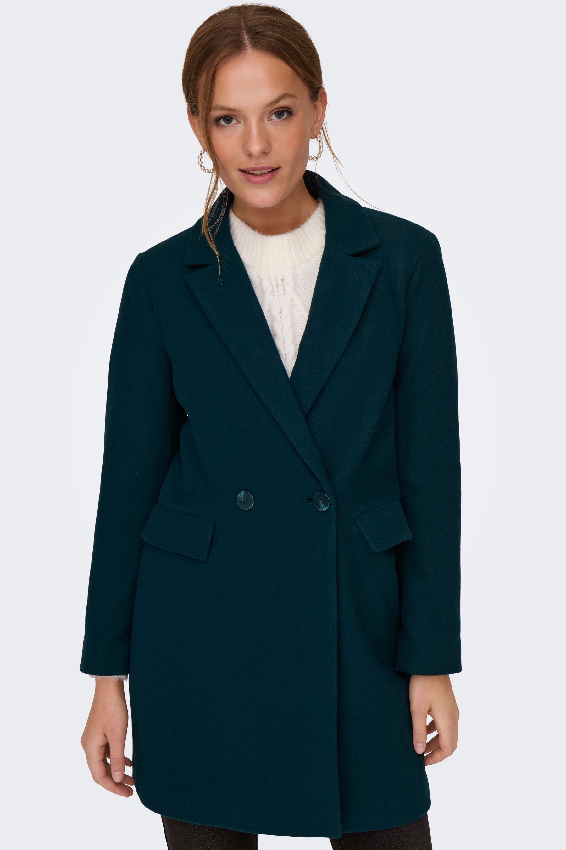 Buy ONLY Green Tailored Button Up Smart Coat from Next Luxembourg