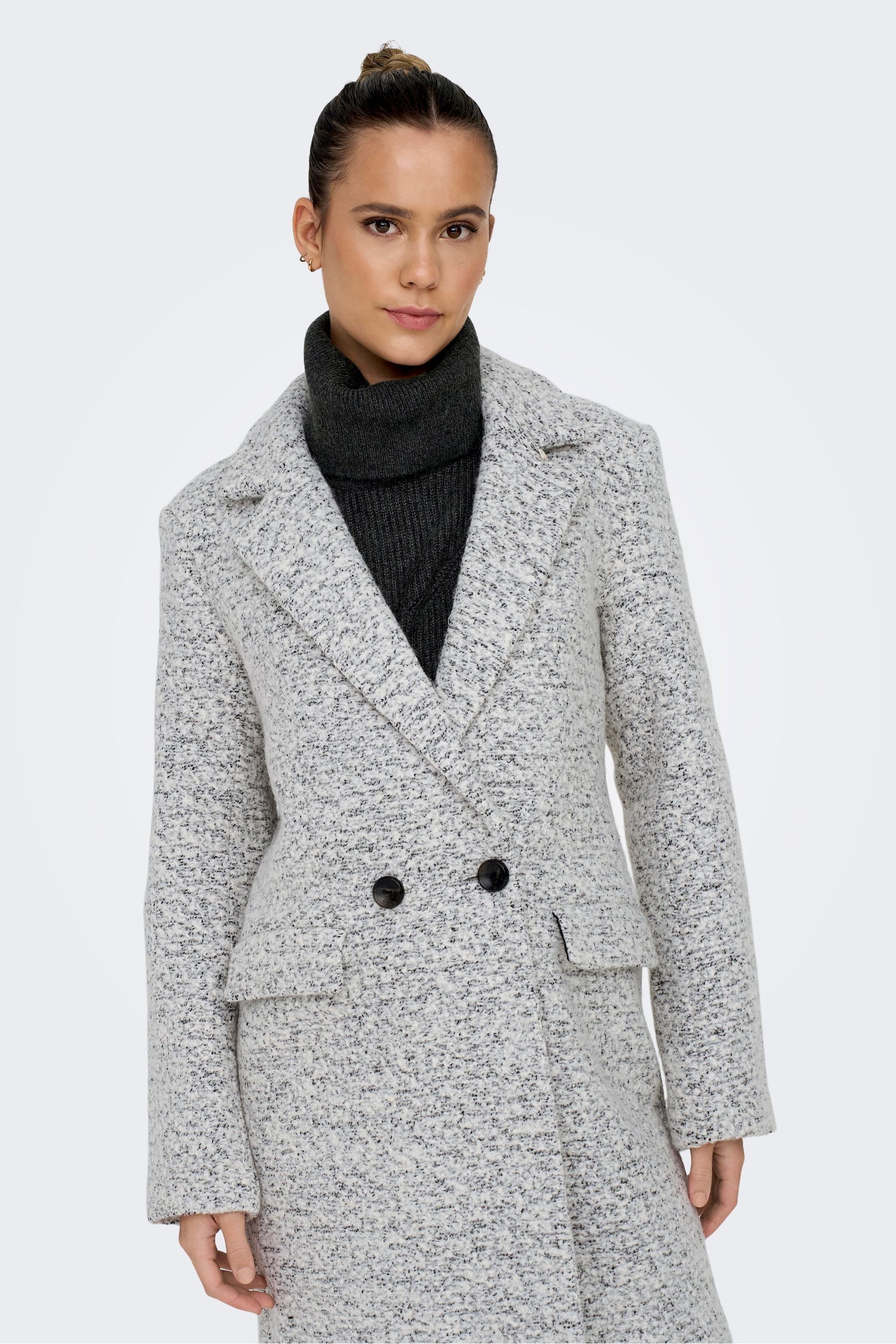 Buy ONLY Grey Boucle Wool Blend Tailored Coat from Next Germany