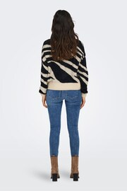 ONLY Black Jacquard Print Eyelash Knit Jumper - Image 2 of 6