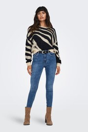 ONLY Black Jacquard Print Eyelash Knit Jumper - Image 3 of 6