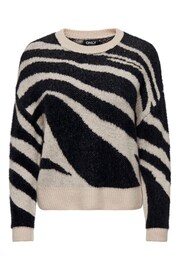 ONLY Black Jacquard Print Eyelash Knit Jumper - Image 6 of 6