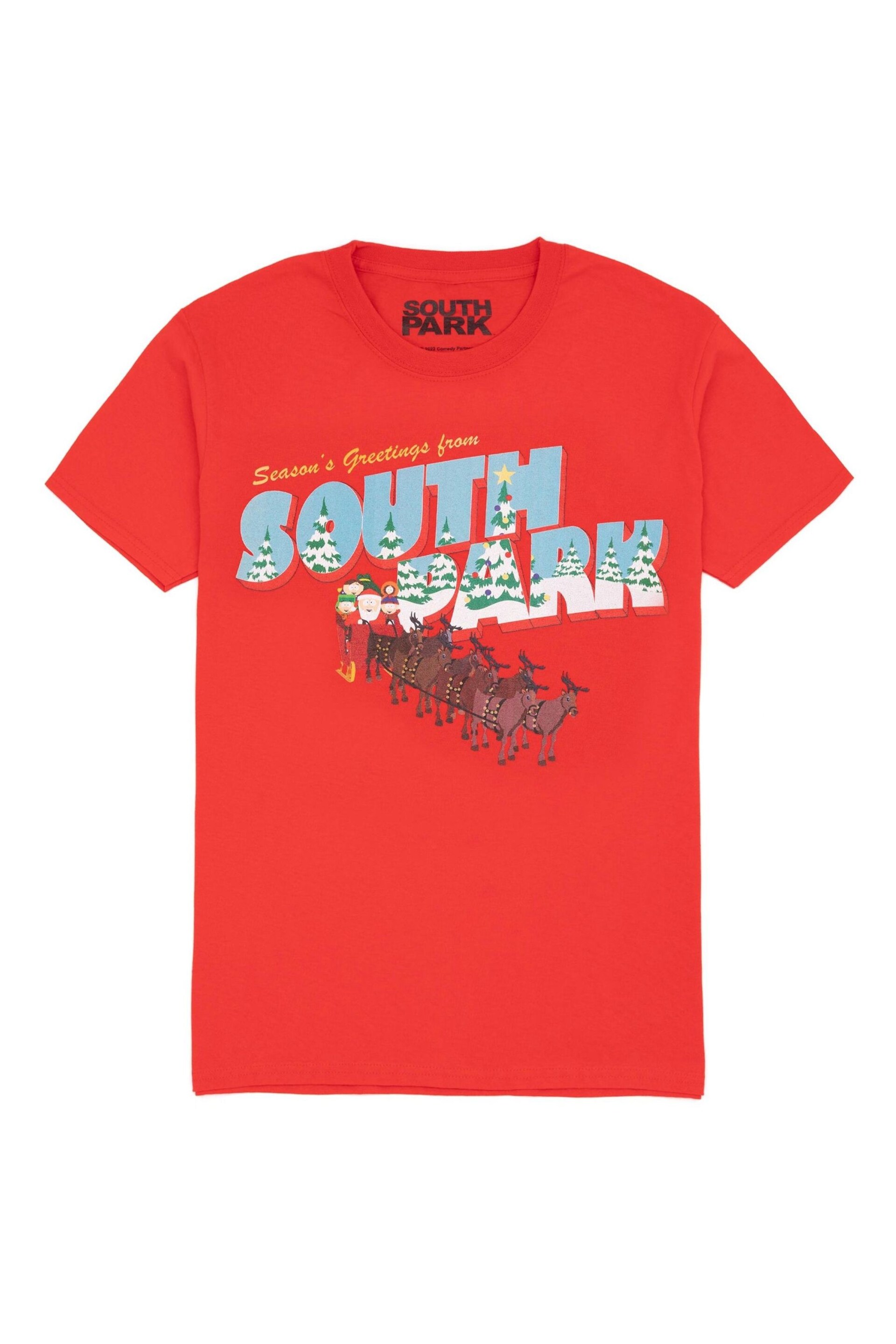 Vanilla Underground Red South Park Mens Xmas T-Shirt - Image 1 of 5