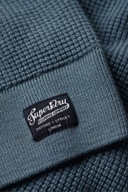 Superdry Blue Chrome Textured Crew Knit Jumper - Image 6 of 6