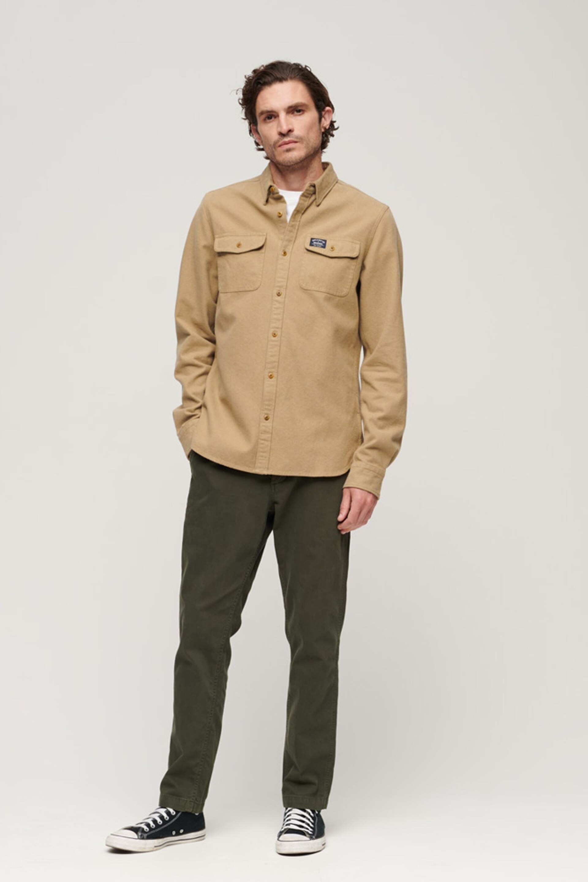 Superdry Natural Trailsman Flannel Shirt - Image 5 of 6