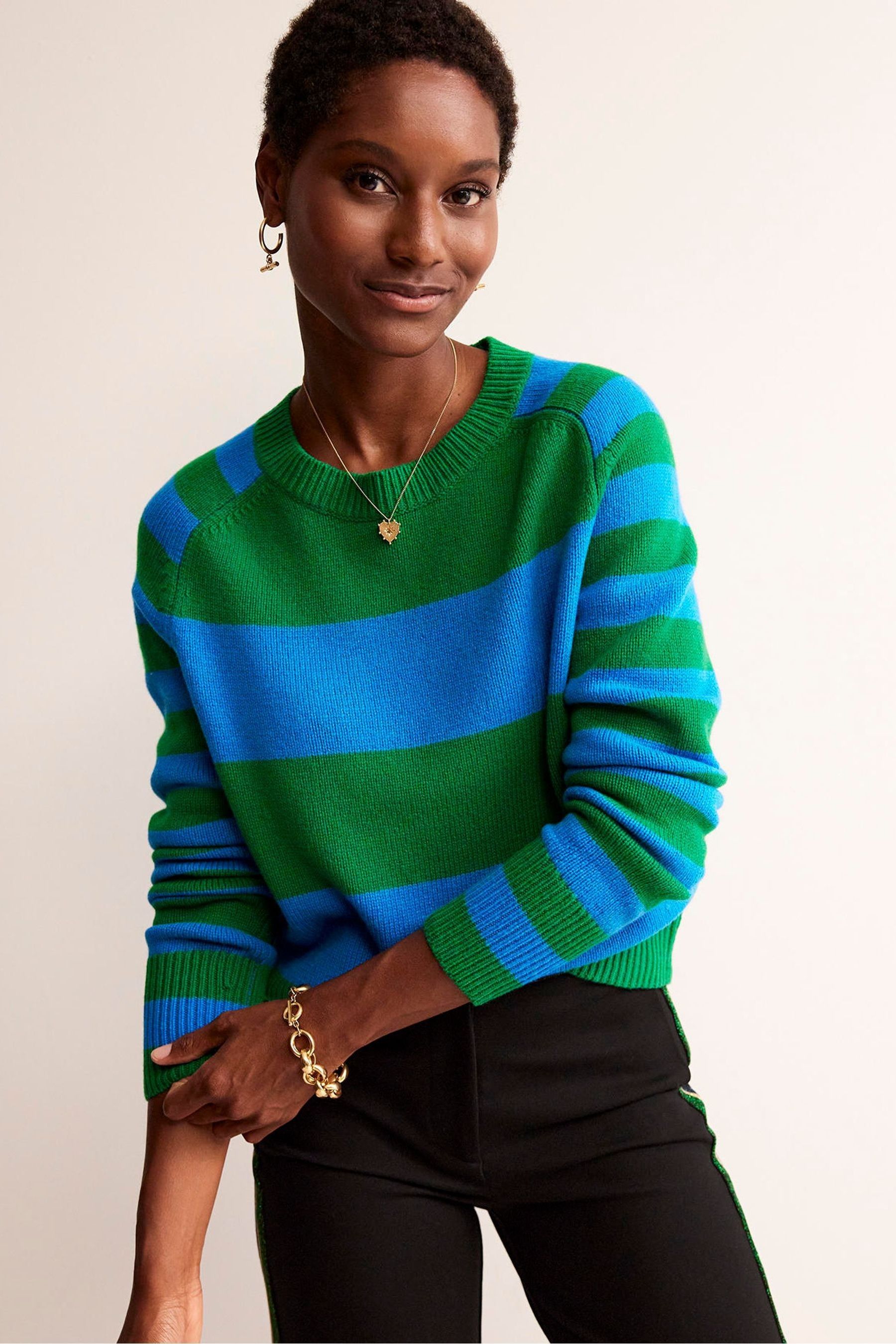Buy Boden Blue Green Olivia Merino Jumper from Next Luxembourg