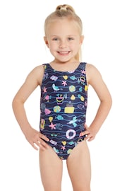 Zoggs Girls Scoopback One Piece Swimsuit - Image 1 of 5