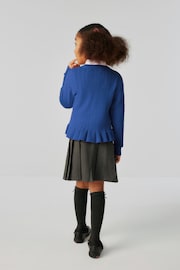 Clarks Blue School Cable Knit Cardigan - Image 3 of 5