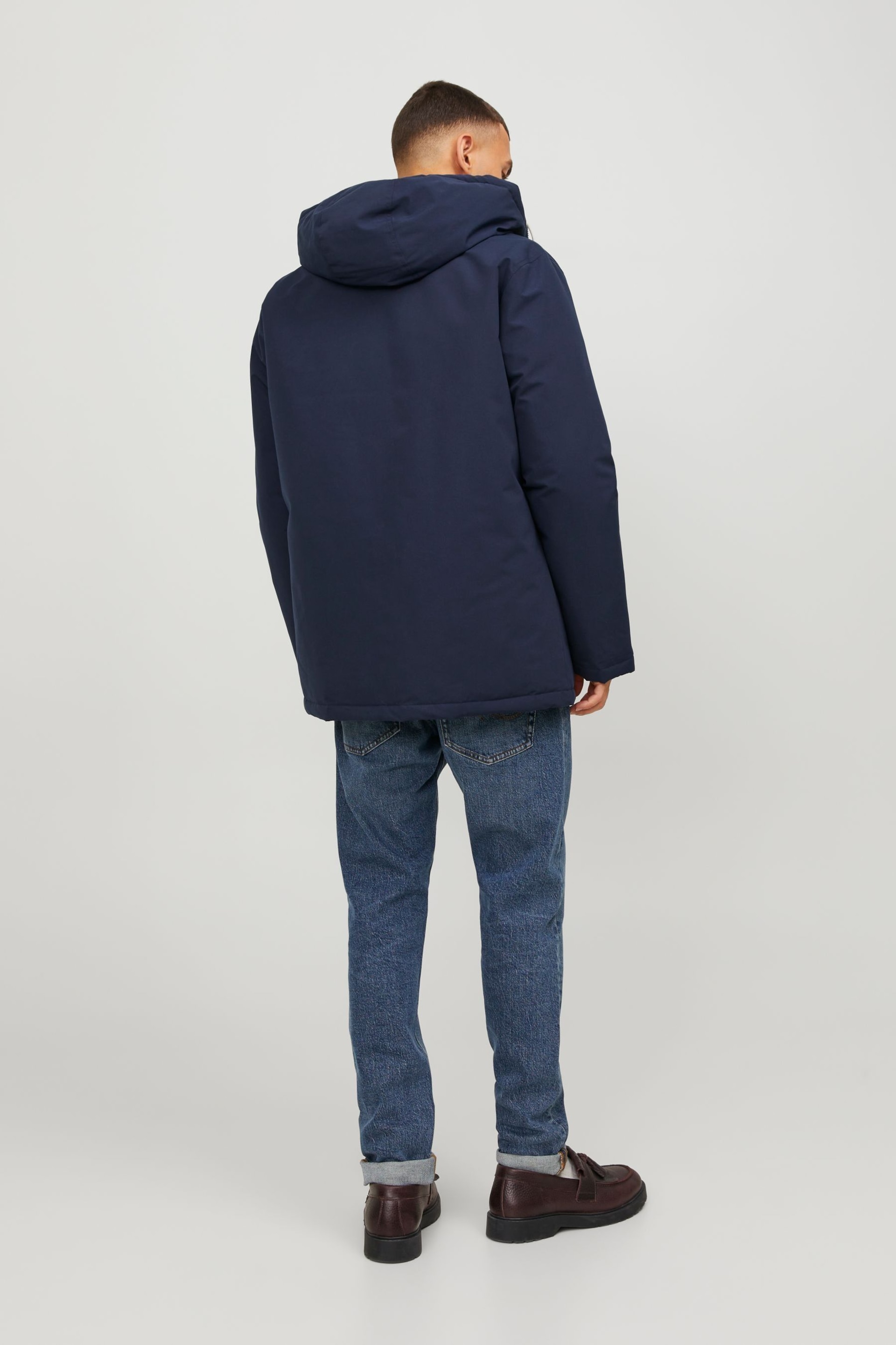 JACK & JONES Blue Parka Coat - Image 3 of 7