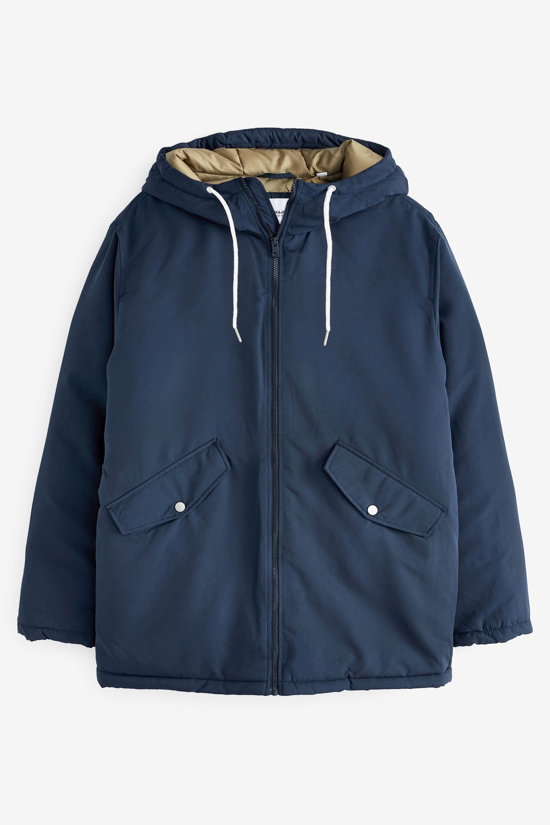 JACK & JONES Blue Parka Coat - Image 6 of 7