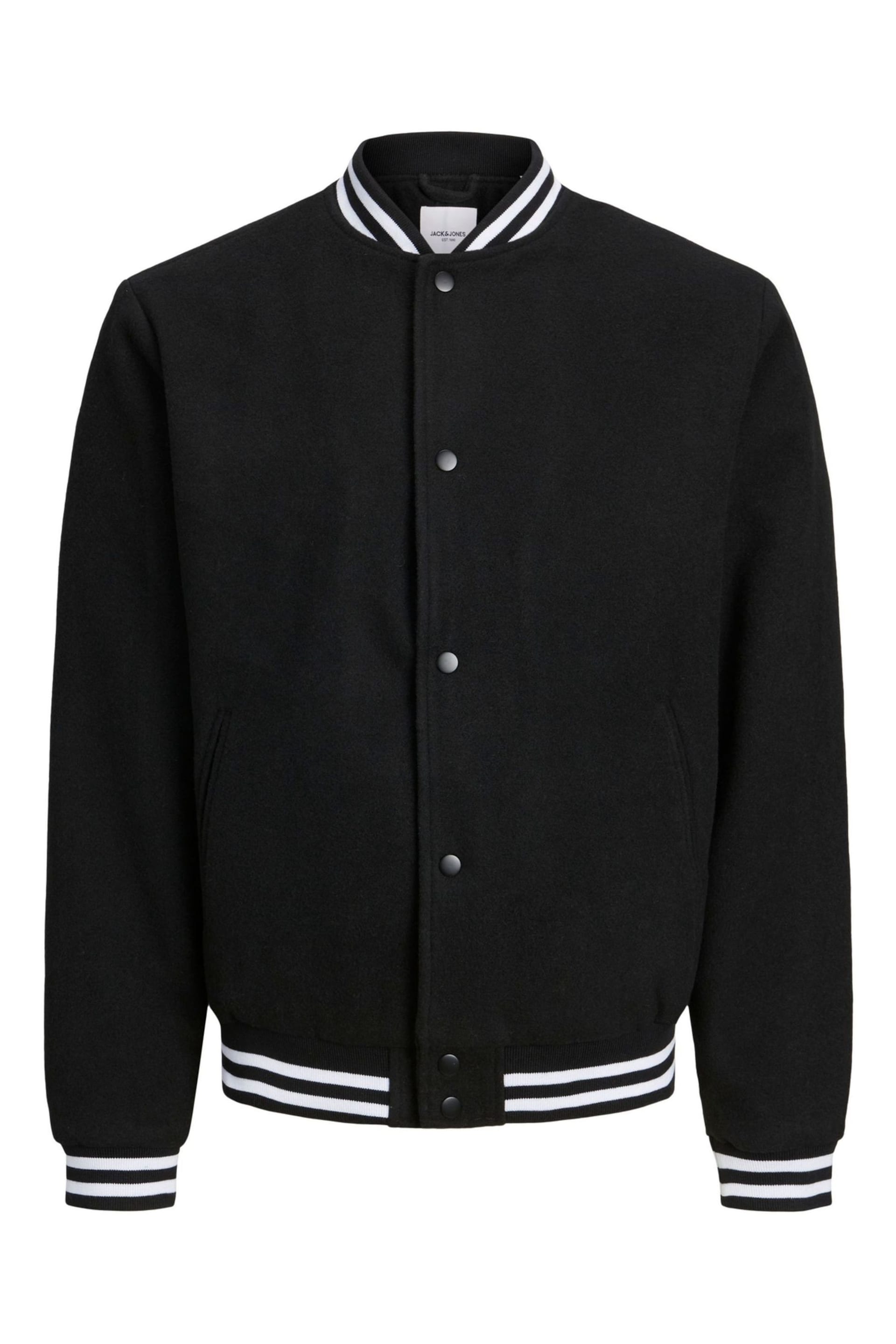 JACK & JONES Black Wool Bomber Jacket - Image 5 of 5