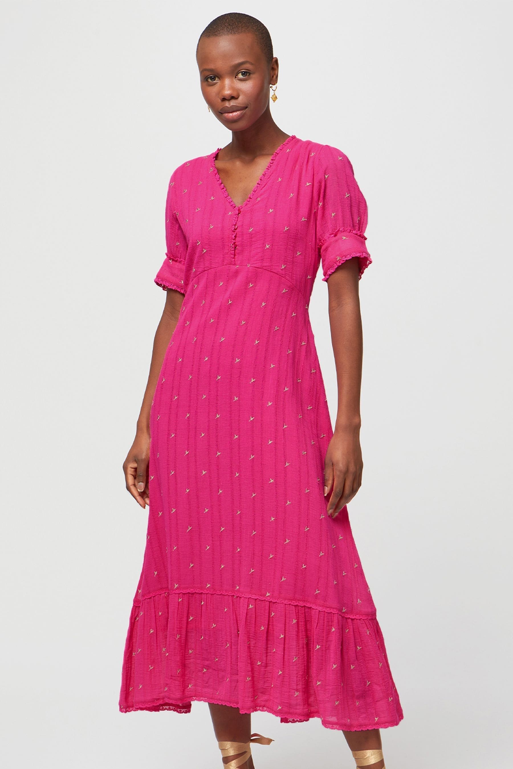 Buy Aspiga Pink Poppy Dress from Next Luxembourg