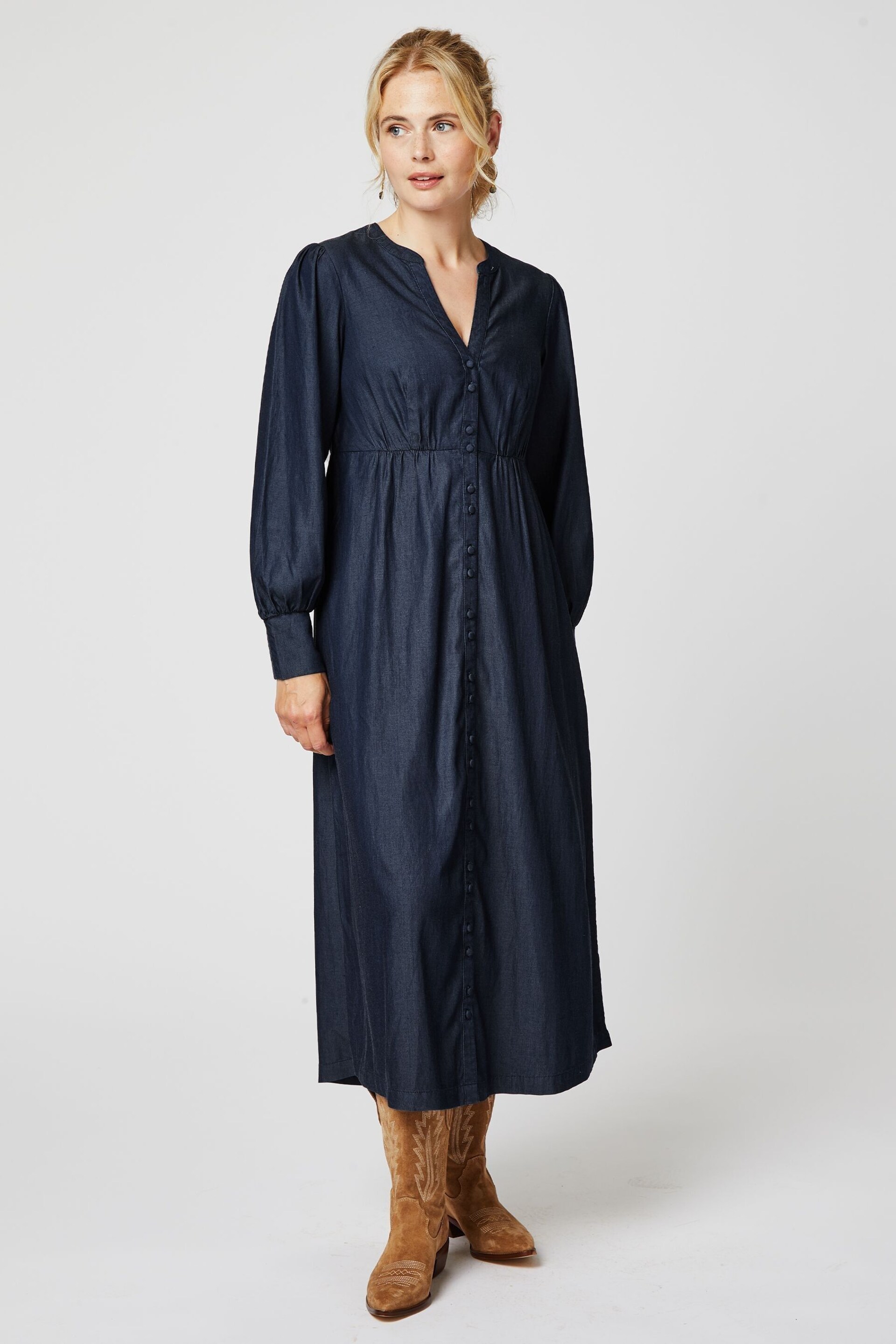 Aspiga Blue Trinity Tencel Denim Dress - Image 6 of 7