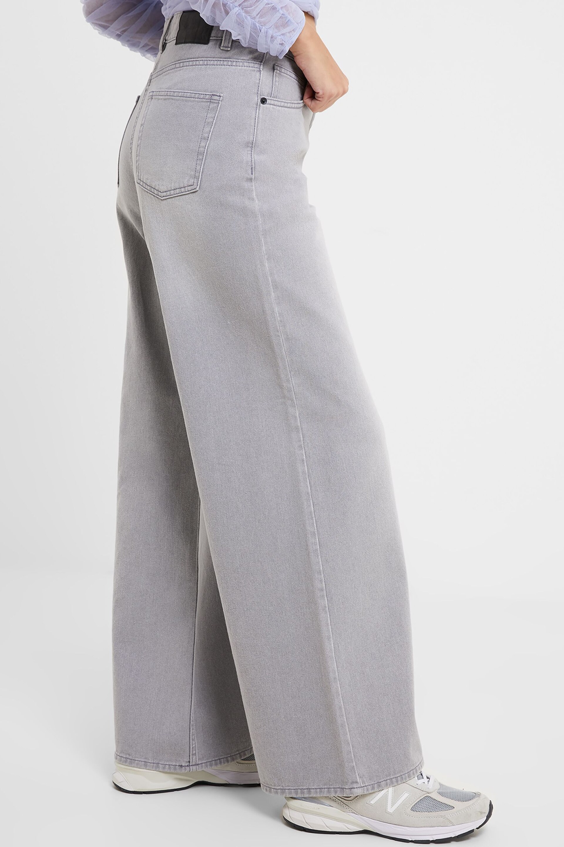 French Connection Relaxed Denver Denim Wide Leg Jeans - Image 3 of 4