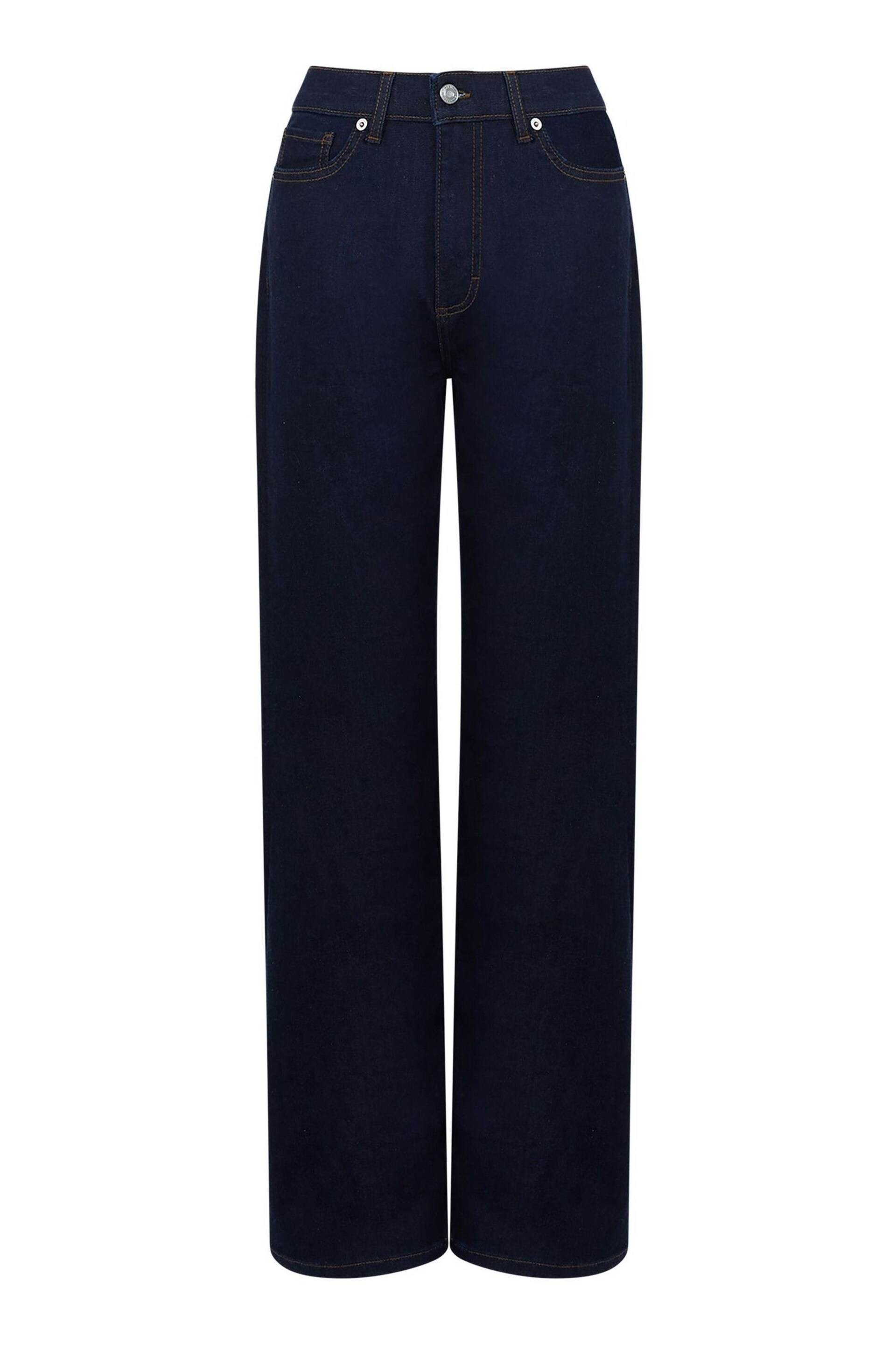 French Connection Stretch Wide Flare Denim Trousers - Image 4 of 4