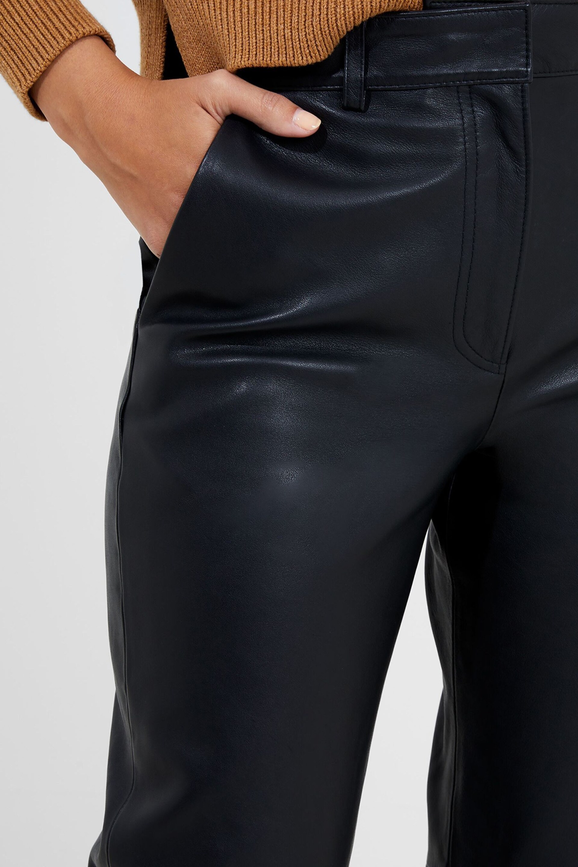 French Connection Connie Leather Trousers - Image 3 of 4