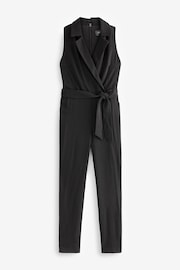 Sosandar Black Tuxedo Wrap Tapered Jumpsuit - Image 5 of 5