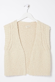 FatFace Natural Knitted Waistcoat - Image 6 of 6