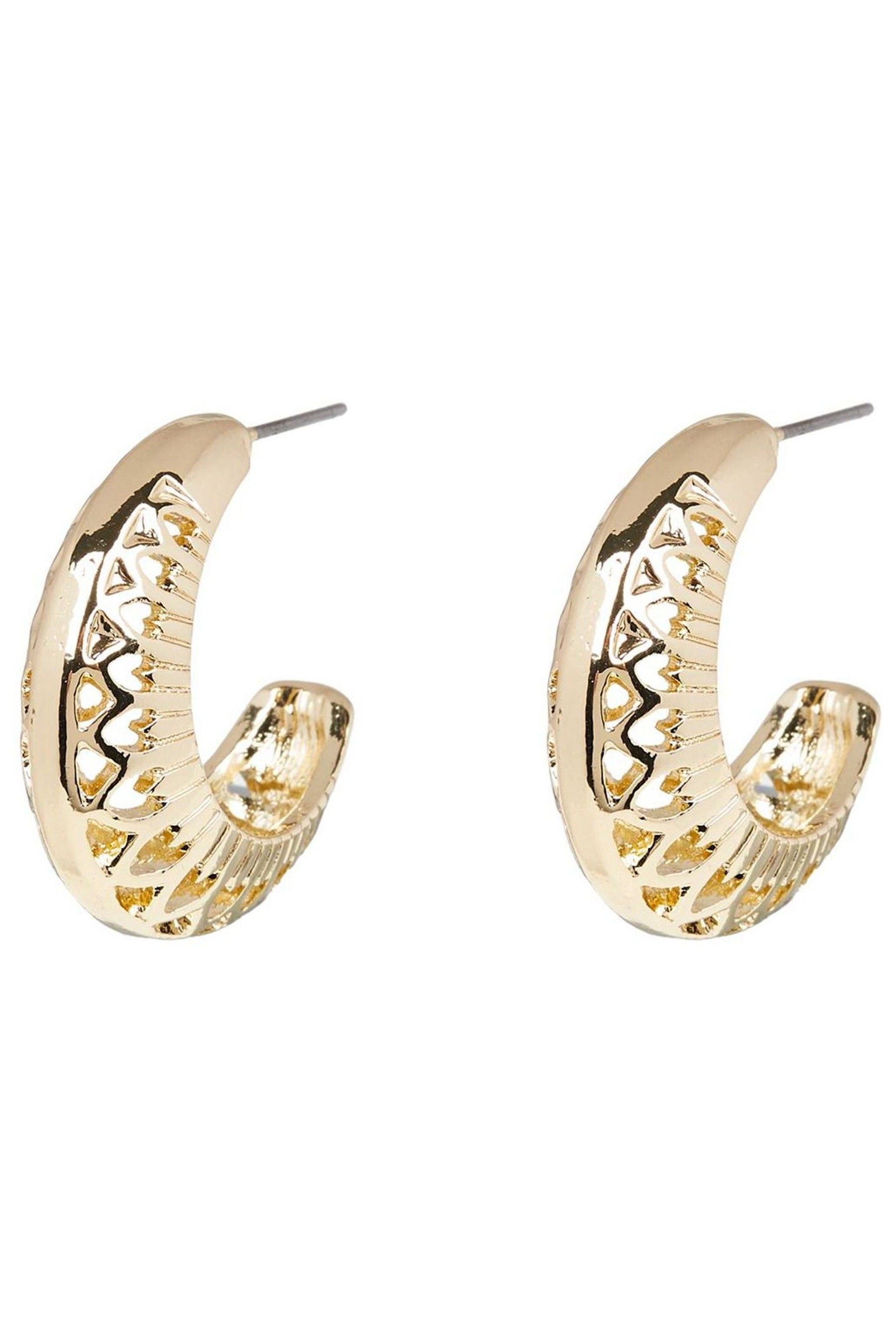 Buy Oliver Bonas Gold Tone Coco Lace Hoop Earrings from the Next UK online shop