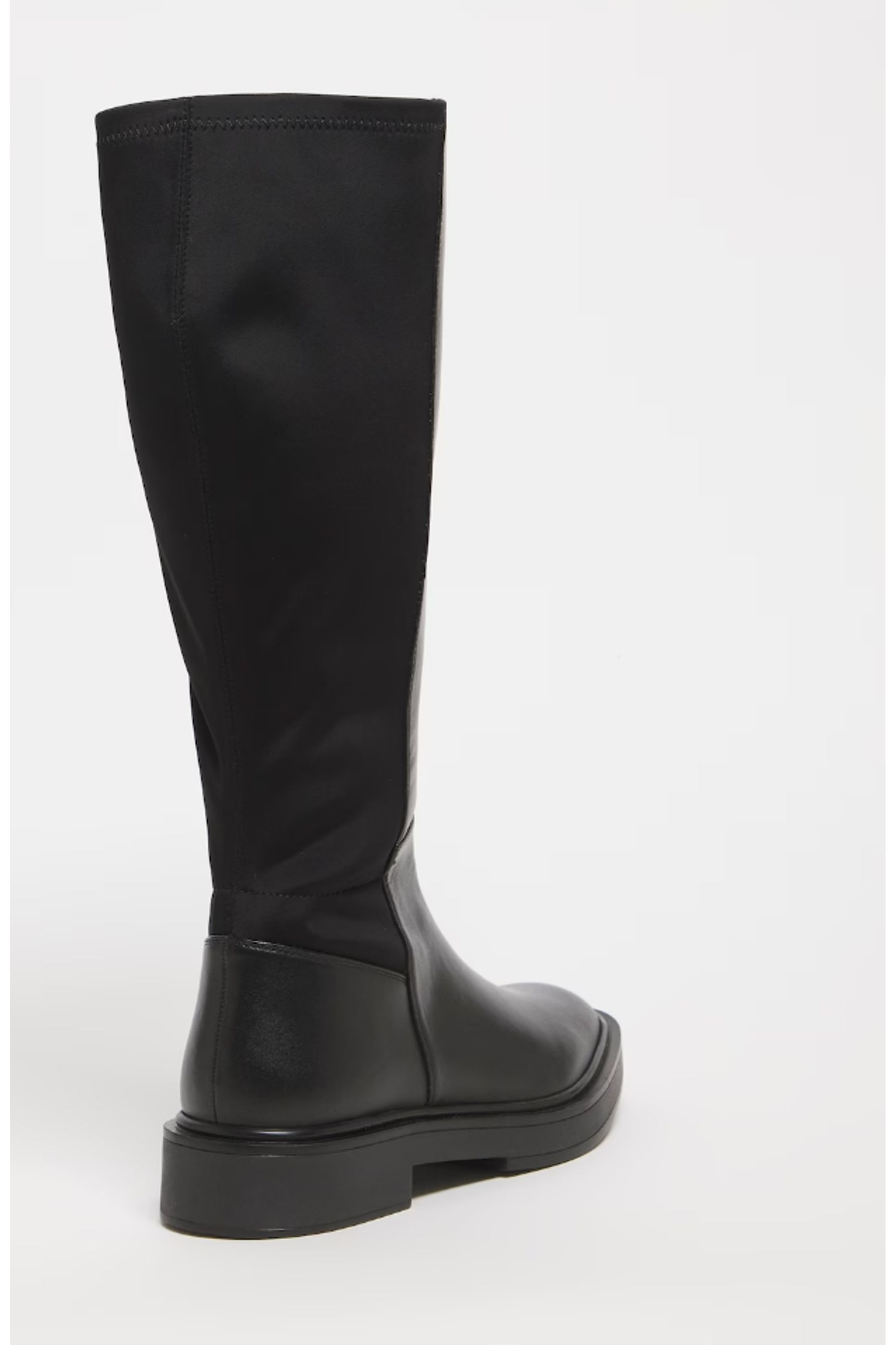 Buy Simply Be Black Extra Wide Fit Curvy Calf Classic Stretch Back Knee High Boots from Next Luxembourg