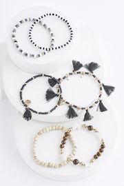 Black/White Tassel Bracelet Pack - Image 3 of 4