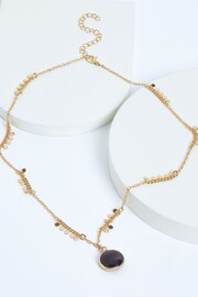 Gold Tone Semi-Precious Stone Necklace - Image 3 of 4