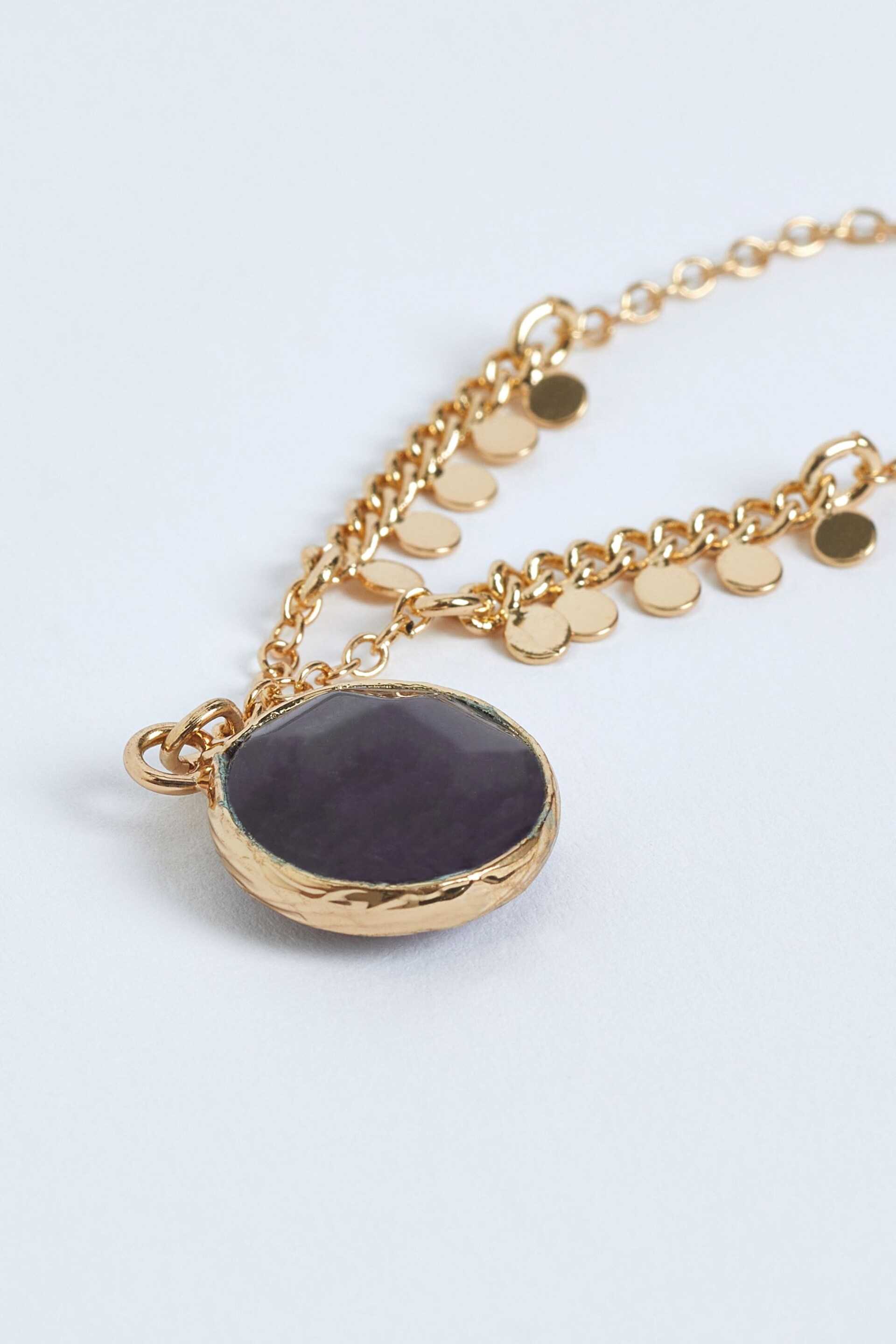 Gold Tone Semi-Precious Stone Necklace - Image 4 of 4