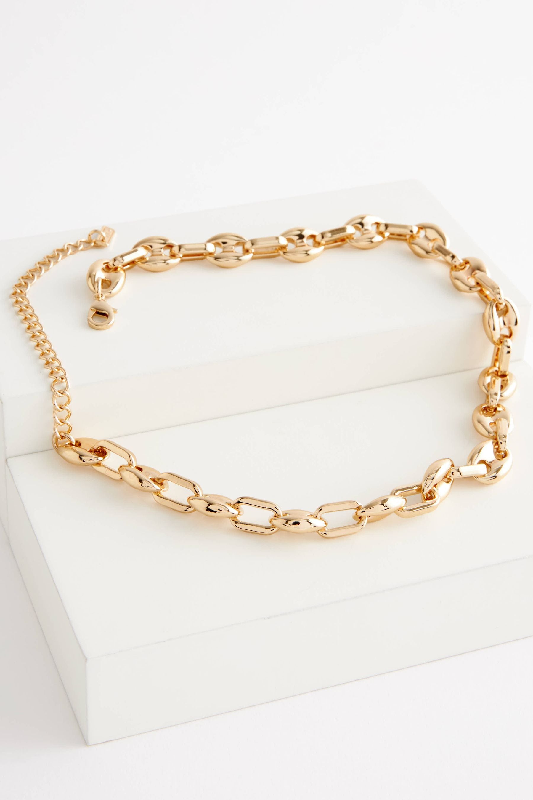 Gold chain link choker necklace online