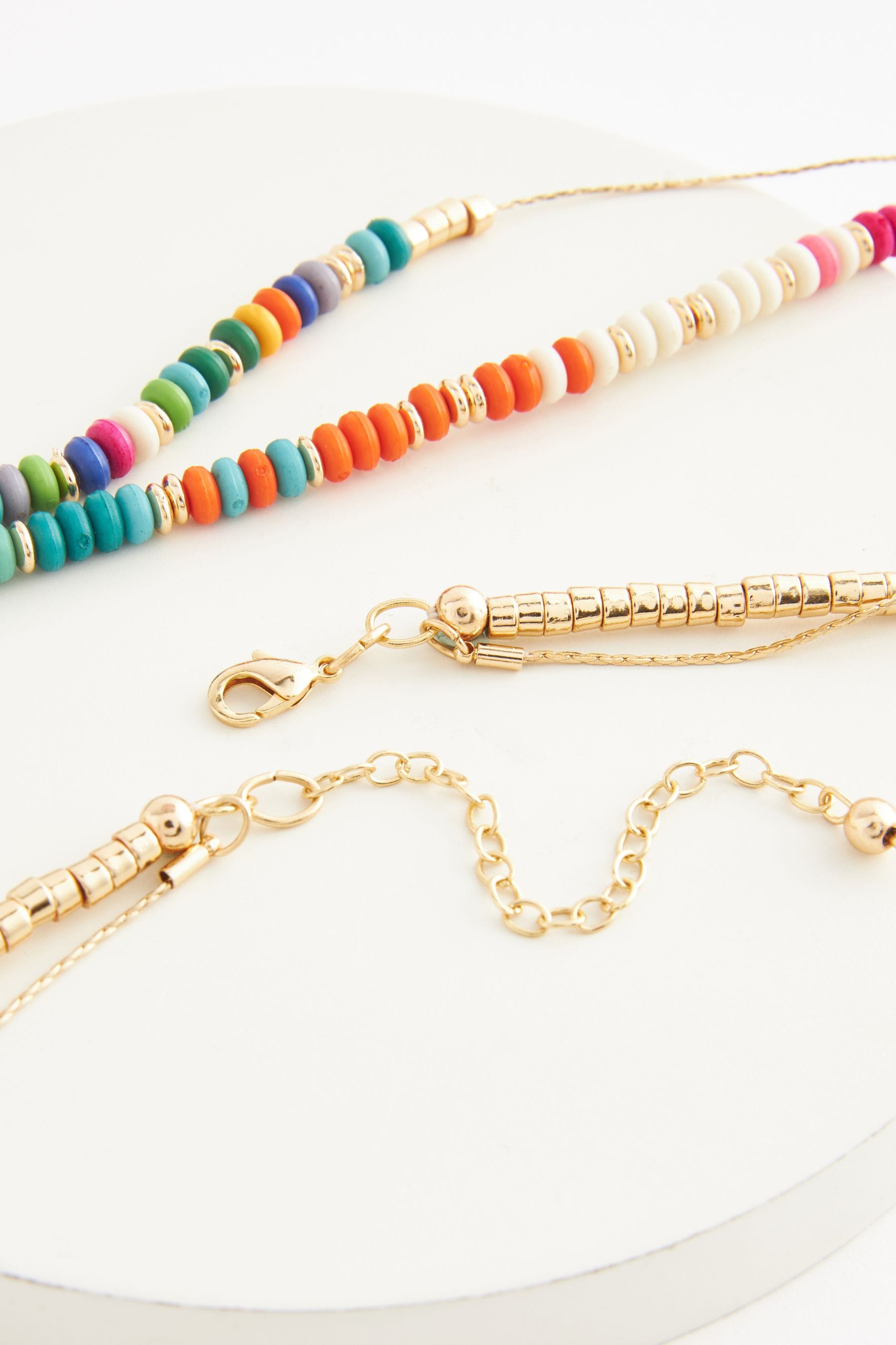 Buy Multi Coloured Beaded Double Row Long Necklace from Next United Arab Emirates