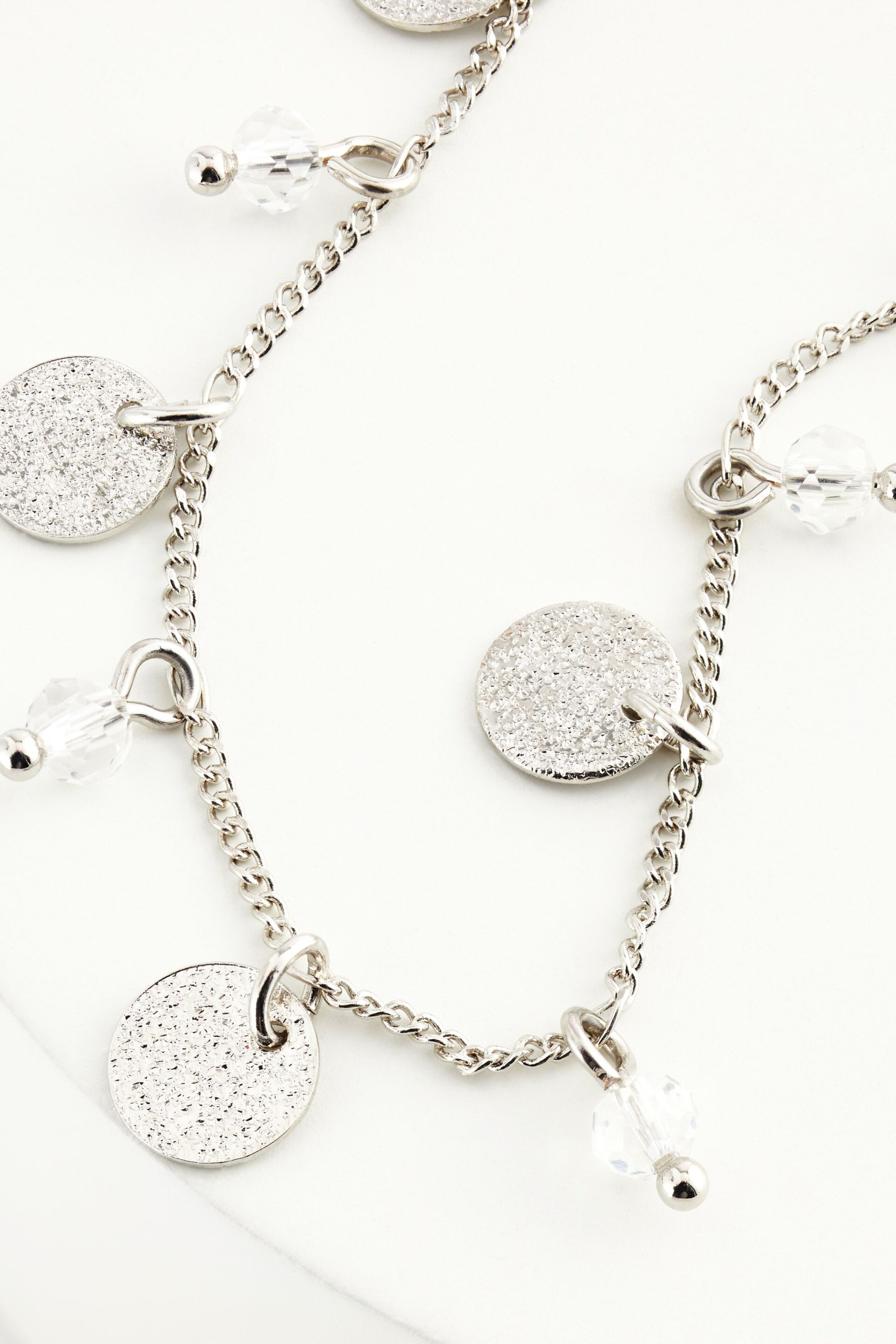 Silver Tone Disc Anklet - Image 2 of 4