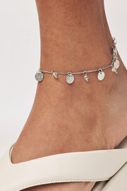 Silver Tone Disc Anklet - Image 4 of 4