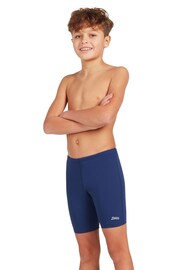 Zoggs Boys Blue Cottesloe Mid Jammer, Eco Fabric Swimwear - Image 2 of 3