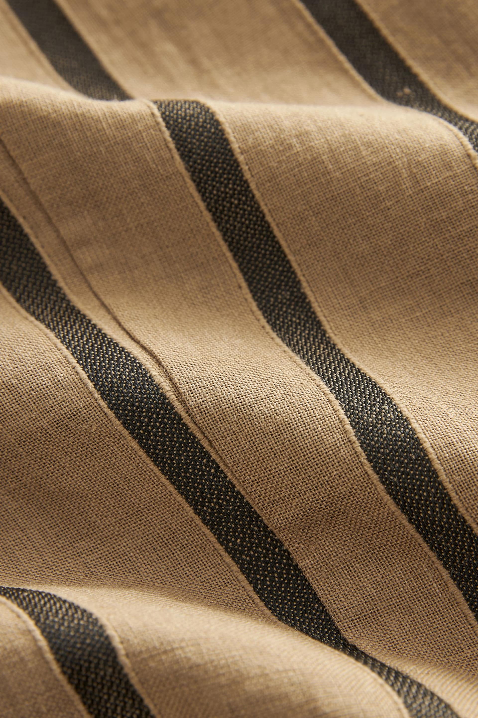 Brown Ramie Blend Longline Stripe Waistcoat - Image 7 of 7