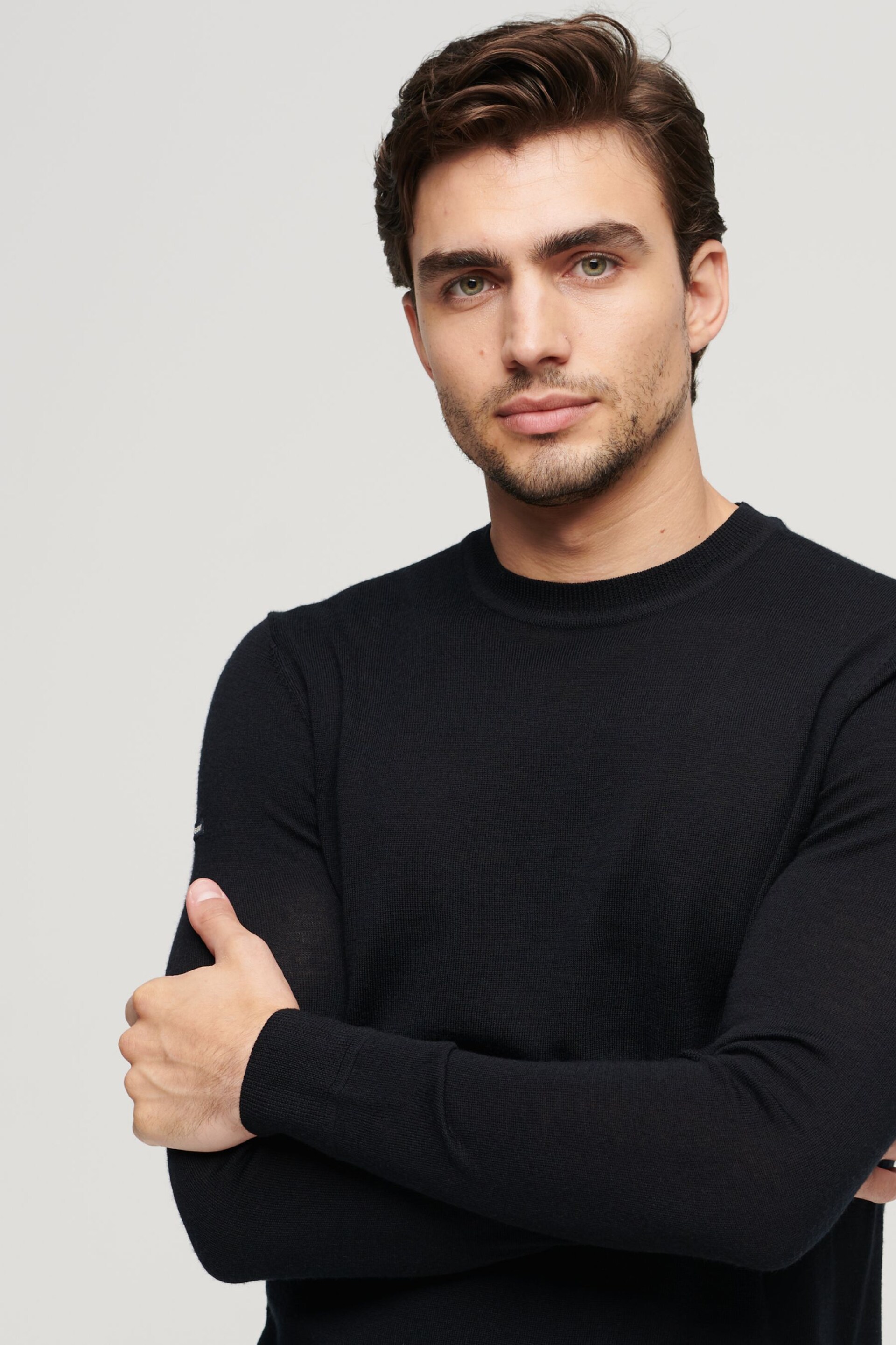 Superdry Black Studios Merino Crew Jumper - Image 3 of 6