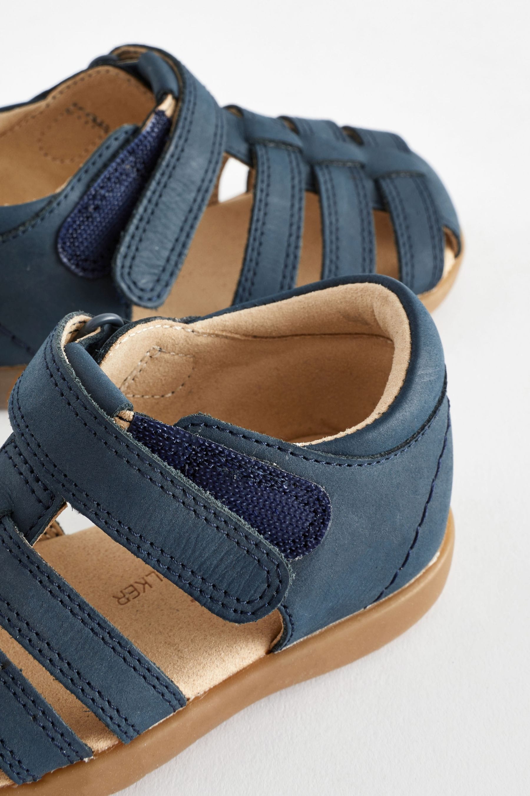 Buy Navy Standard Fit F Baby Touch Fastening Leather First Walker Sandals from the Next UK online shop