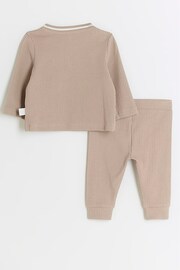 River Island Brown Baby Boys Tipped Rib Set - Image 3 of 5