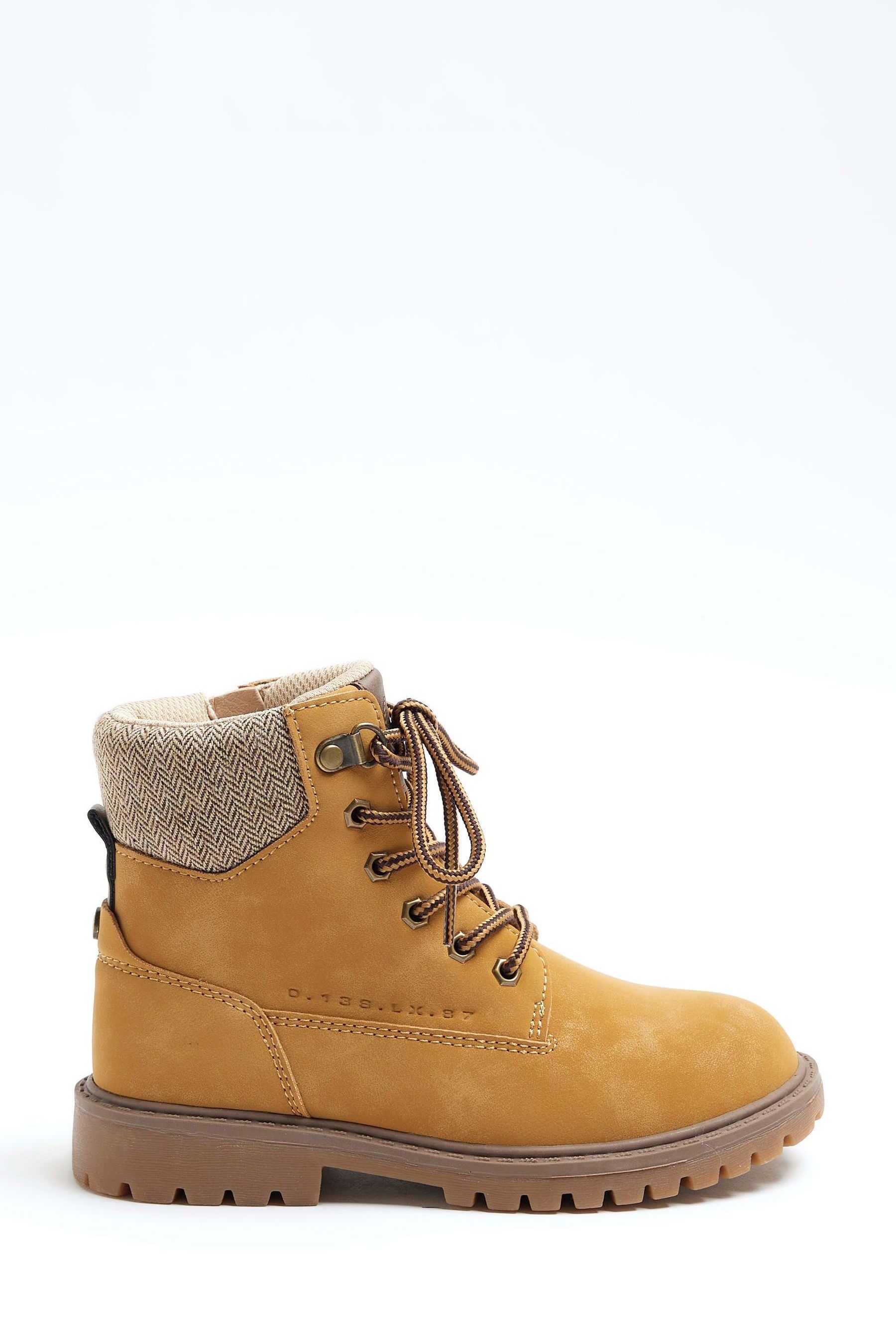 Buy River Island Brown Boys Worker Boots from Next Luxembourg