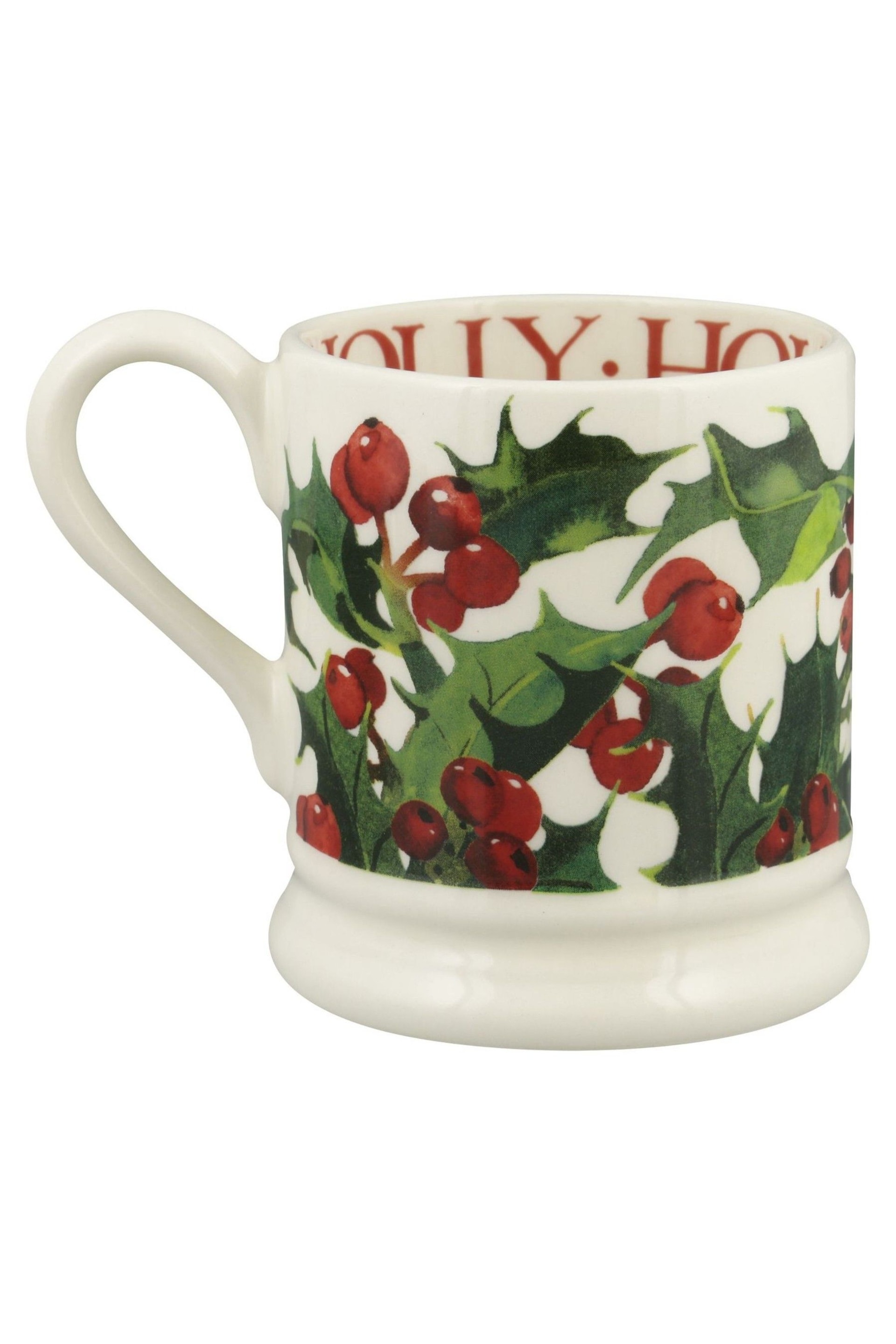 Emma Bridgewater Set of 2 Cream Holly & Ivy 1/2 Pint Mugs Boxed - Image 4 of 6
