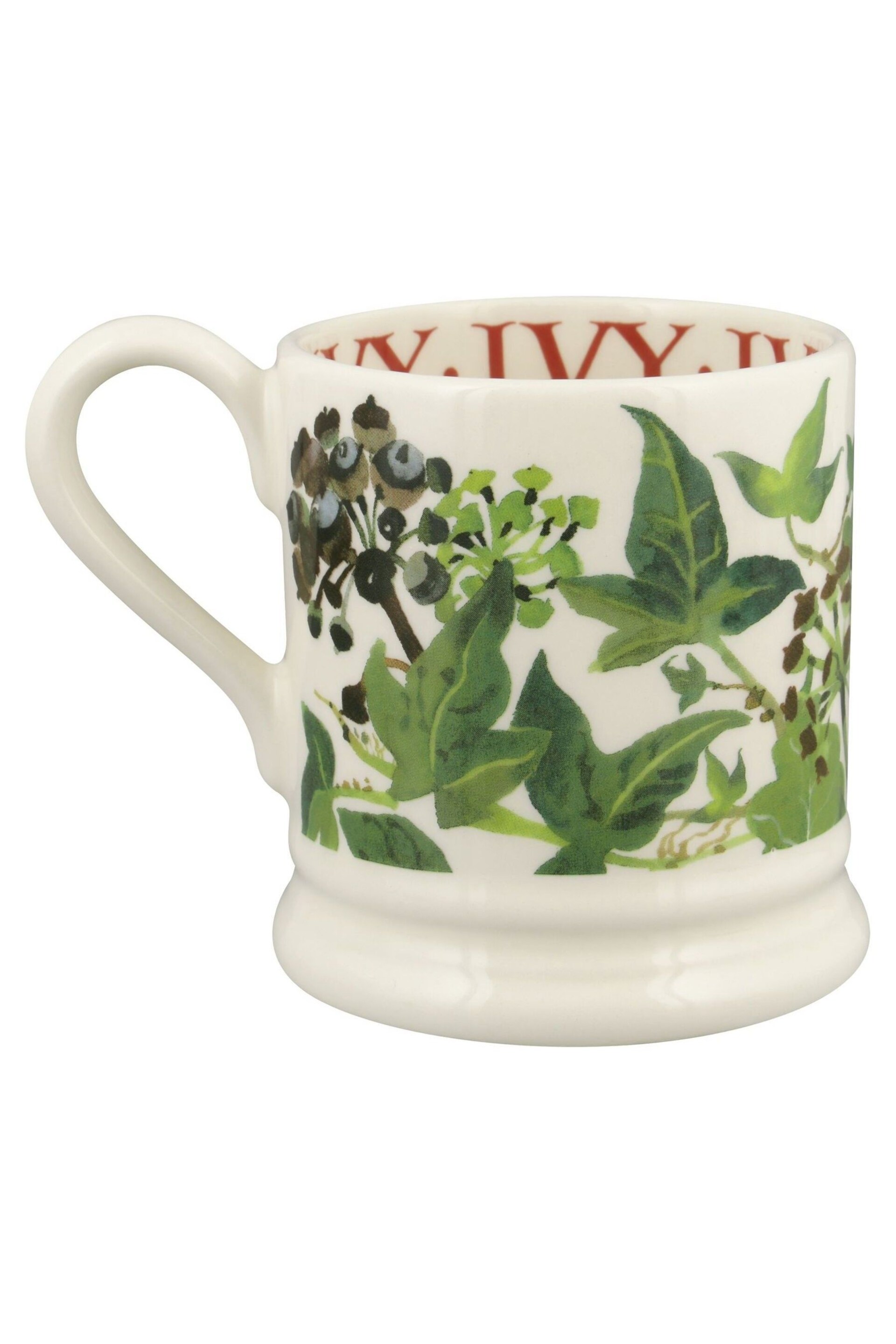 Emma Bridgewater Set of 2 Cream Holly & Ivy 1/2 Pint Mugs Boxed - Image 6 of 6