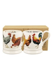 Emma Bridgewater Set of 2 Cream Rise & Shine 1/2 Pint Mugs Boxed - Image 2 of 2