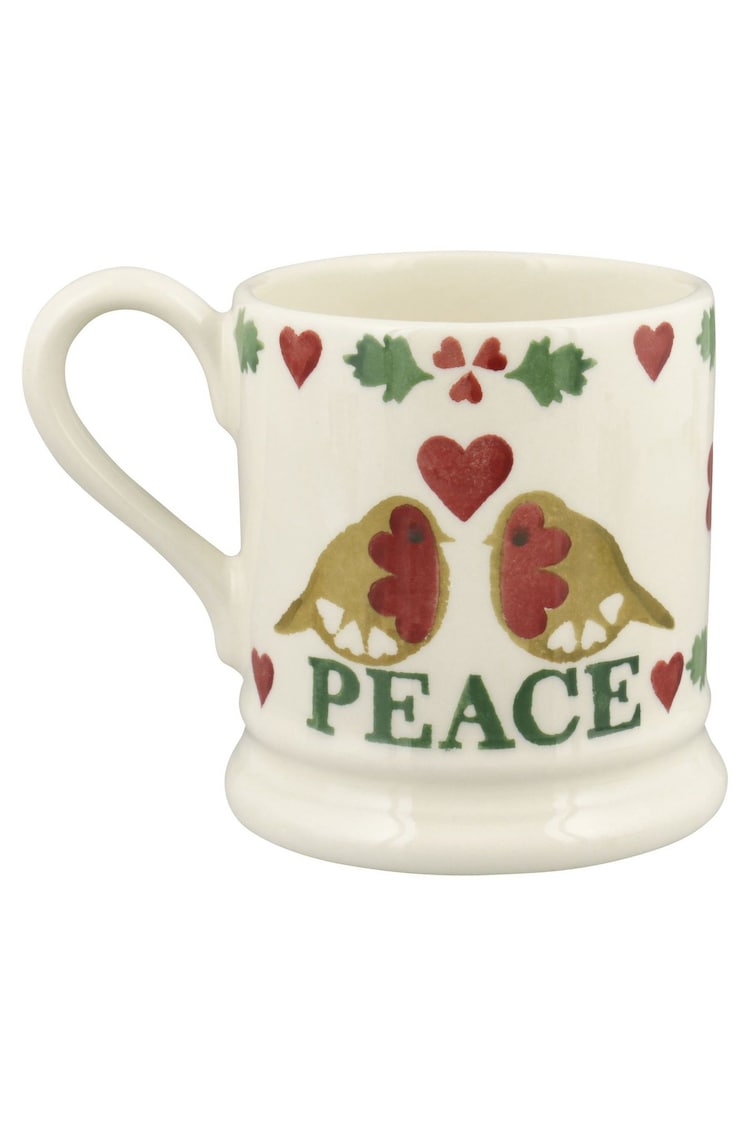 Emma Bridgewater Set of 2 Cream Christmas Joy 1/2 Pint Boxed Mugs - Image 6 of 6