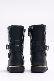 River Island Black Girls Heart Buckle Knee High Boots - Image 5 of 5
