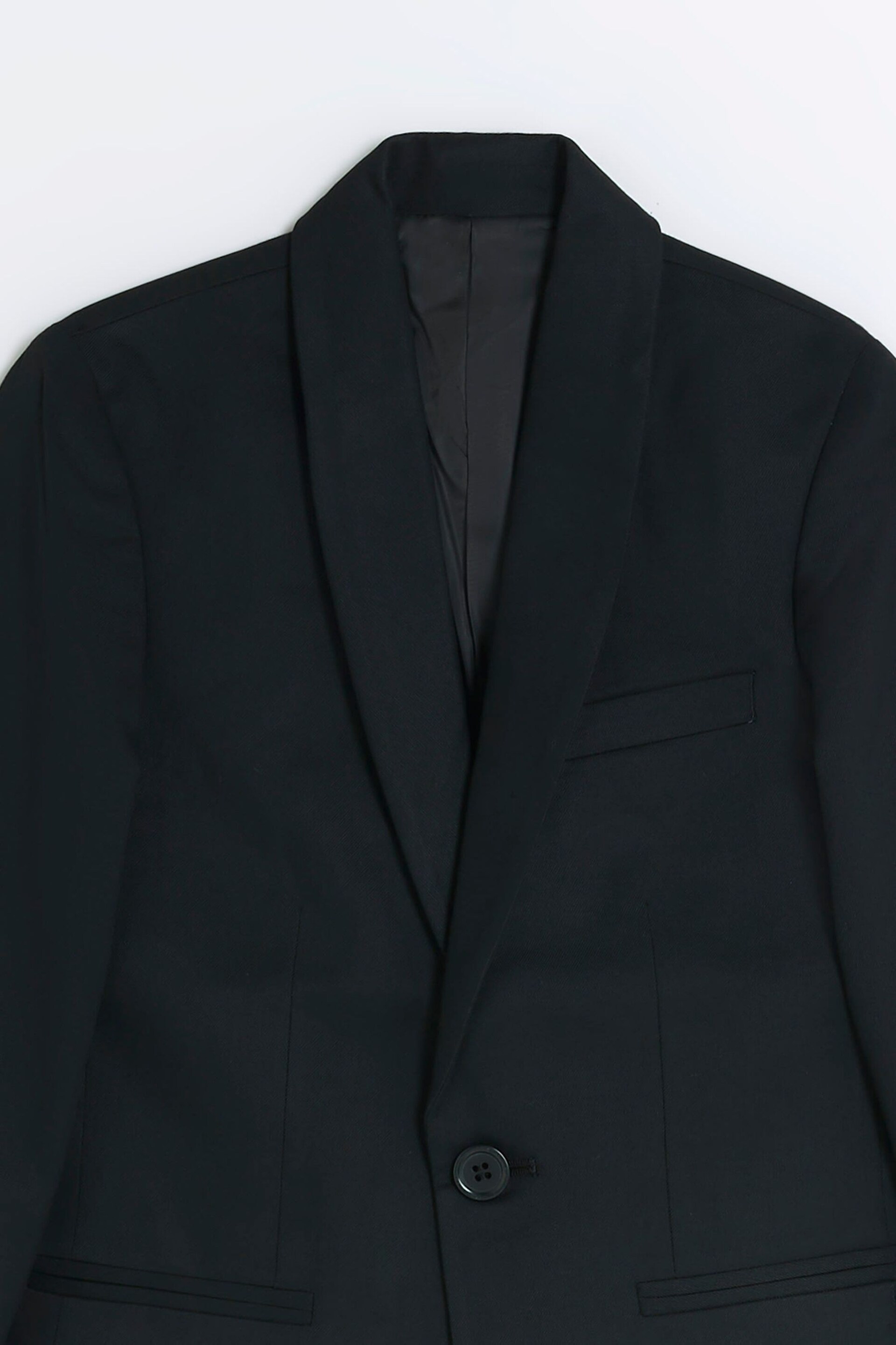 River Island Black Boys Tuxedo Blazer - Image 2 of 3