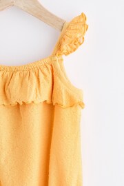 Yellow Textured Strappy Baby Romper - Image 7 of 11