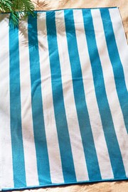 Blue Reversible Stripe XL Beach Towel - Image 4 of 7